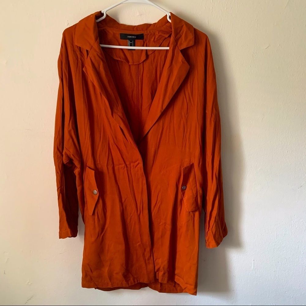 Burnt Orange Casual Blazer